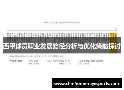 西甲球员职业发展路径分析与优化策略探讨