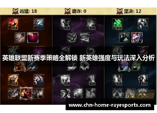英雄联盟新赛季策略全解锁 新英雄强度与玩法深入分析